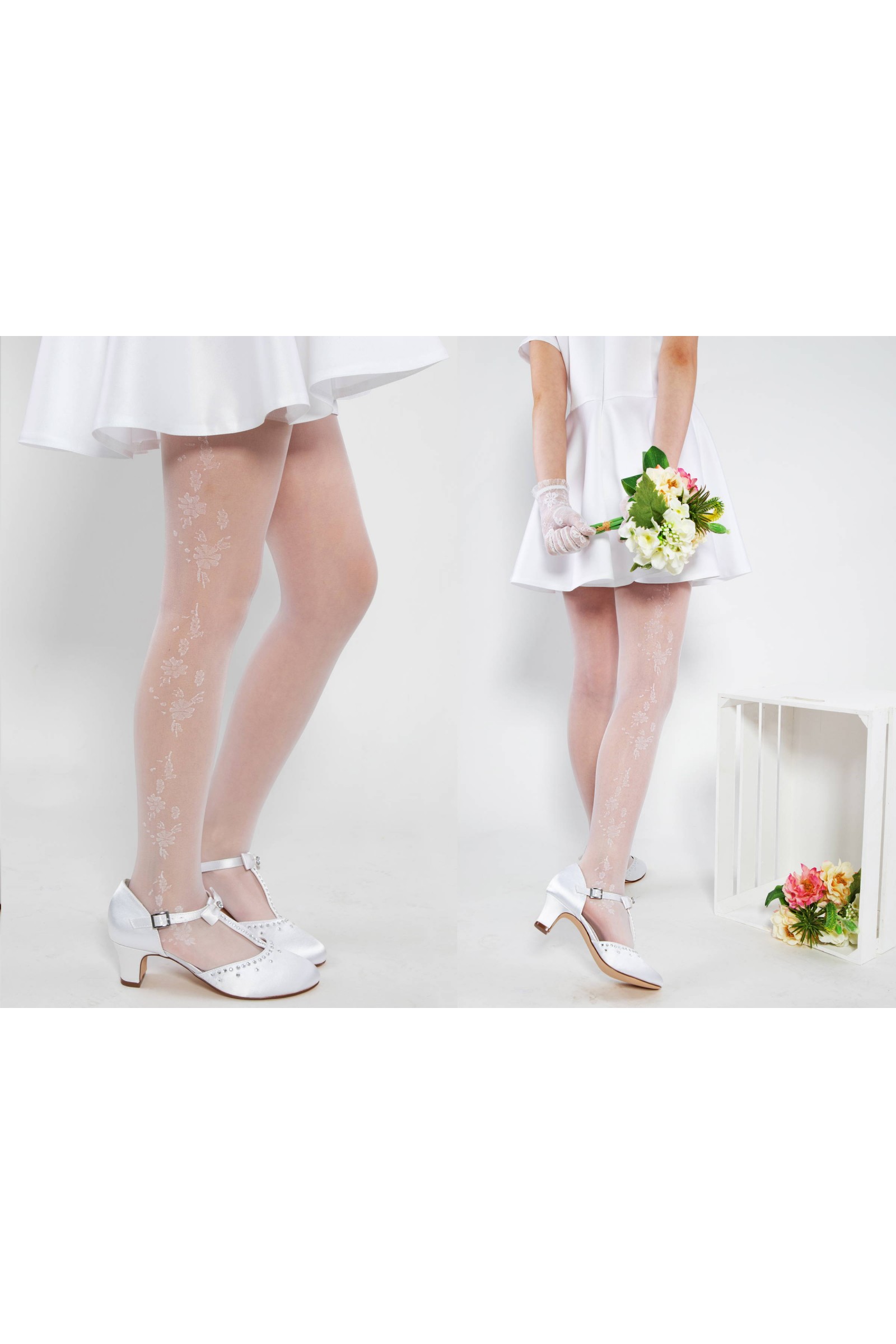 Elegante Kommunionsstrumpfhose - Patricia Motiv 2 - obraz 2