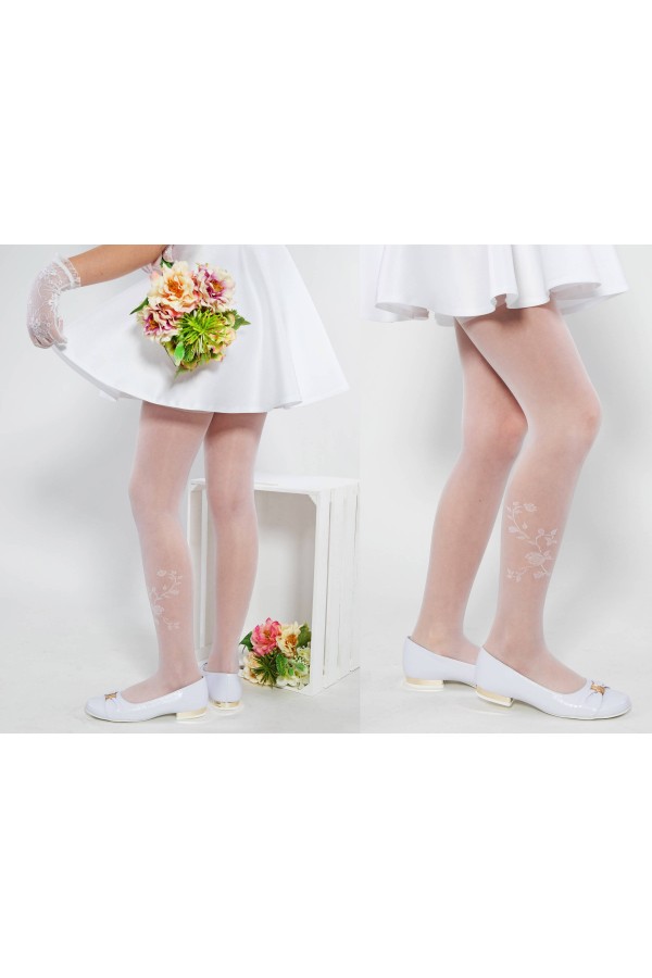 Elegante Kommunionsstrumpfhose - Patricia Motiv 3 - obraz 2