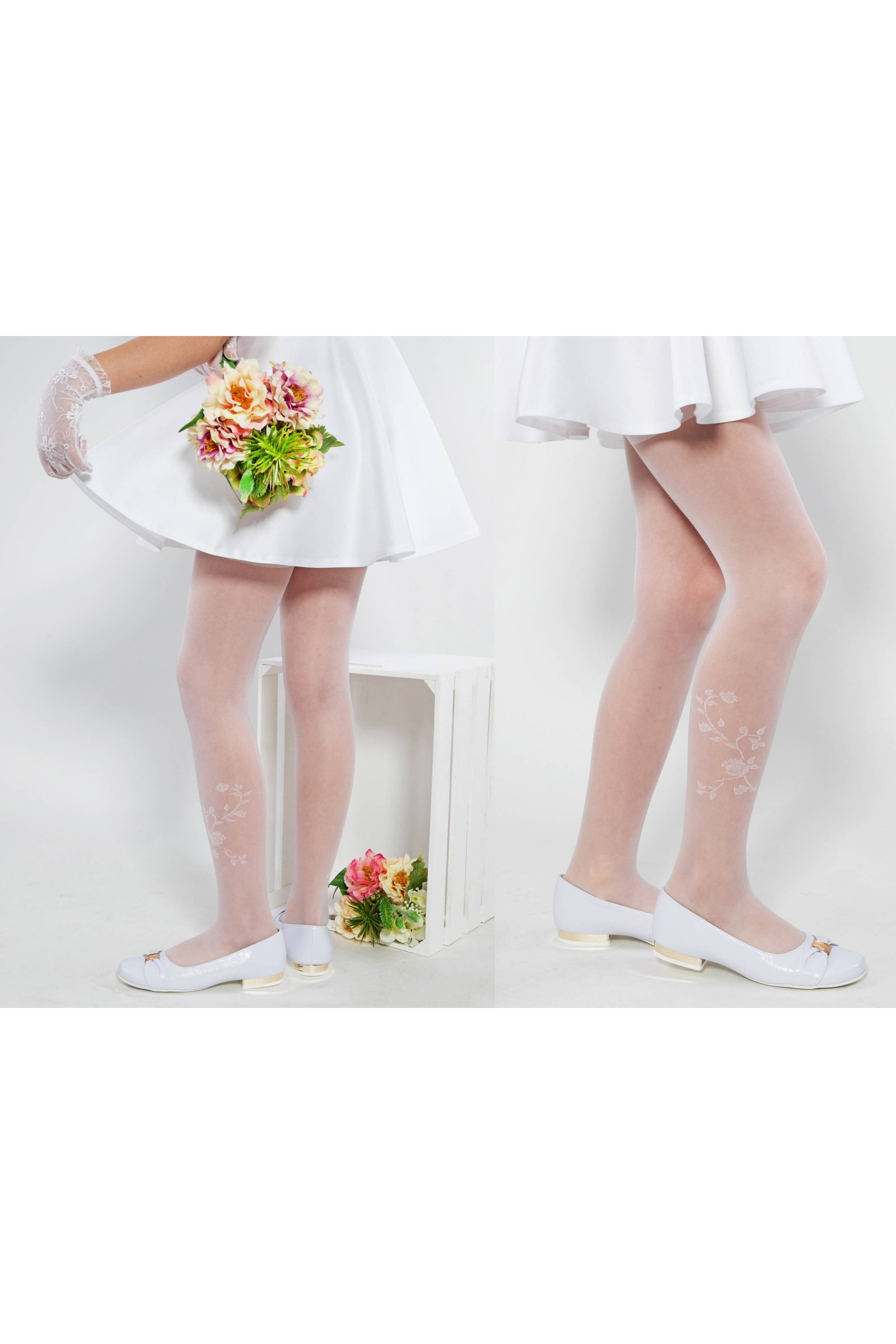 Elegante Kommunionsstrumpfhose - Patricia Motiv 3 - obraz 2