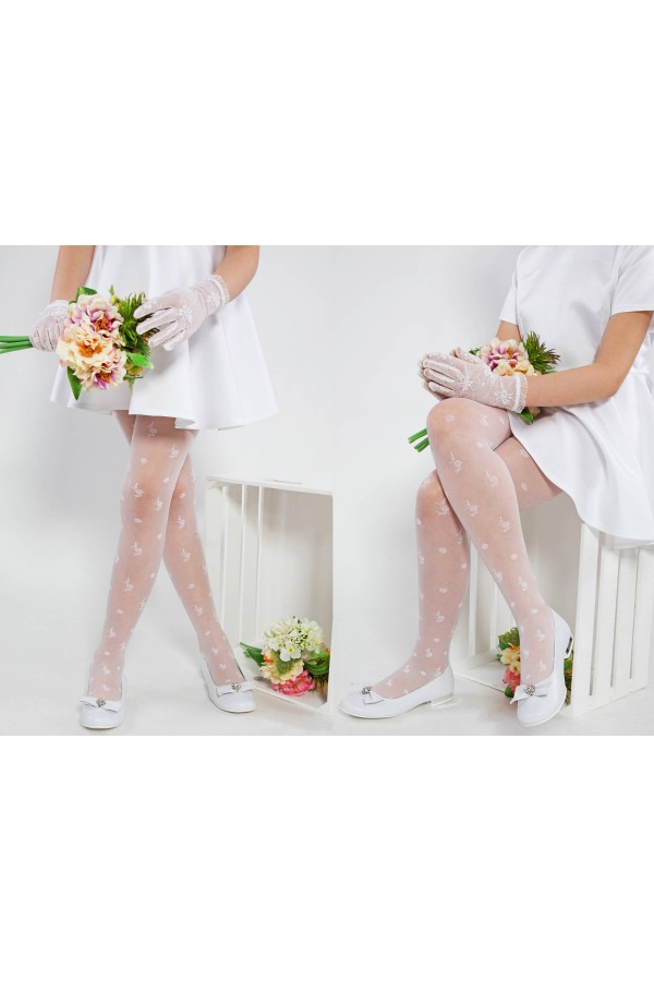 Elegante Kommunionsstrumpfhose - Patricia Motiv 4 - obraz 2