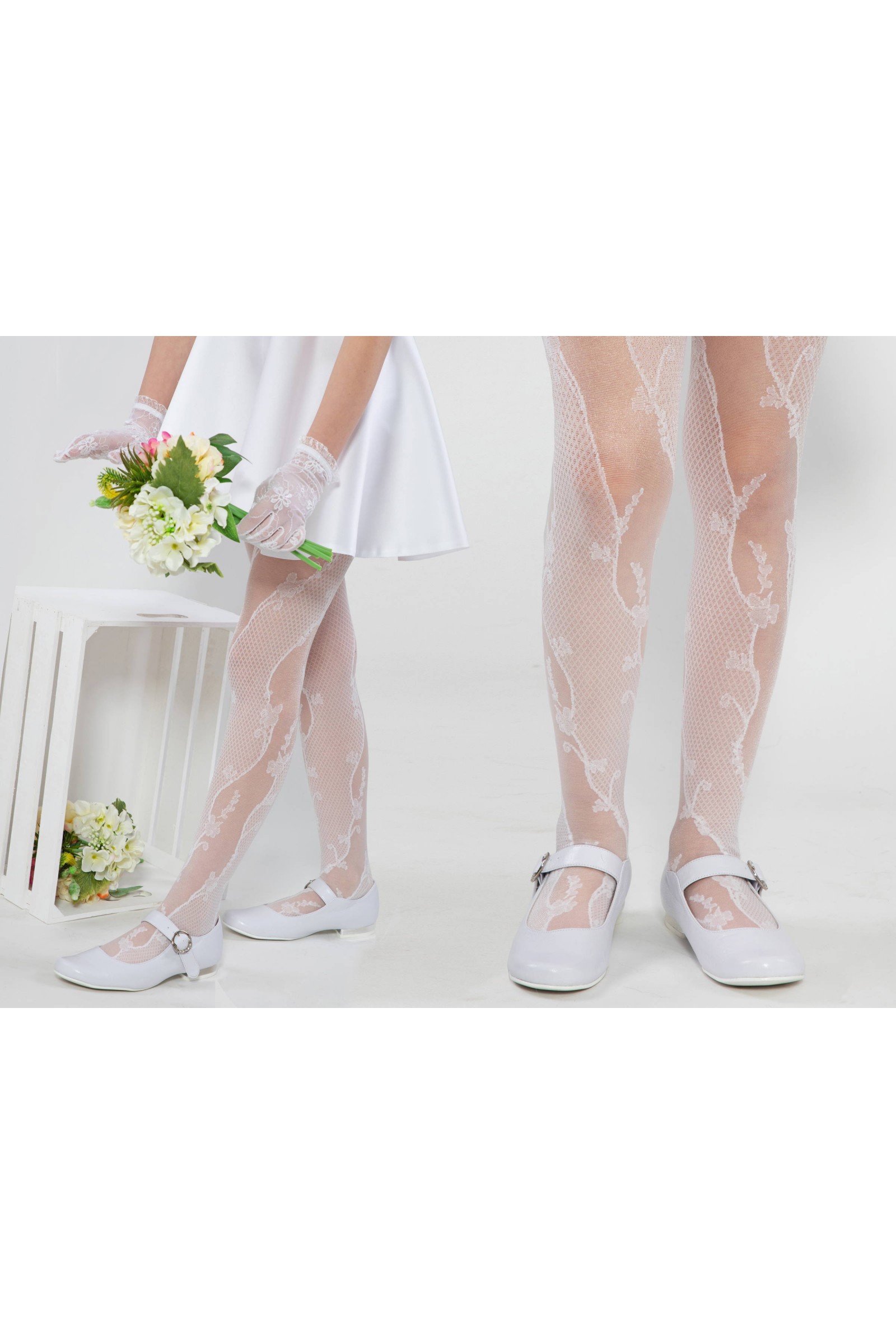 Elegante Kommunionsstrumpfhose - Laura - obraz 3