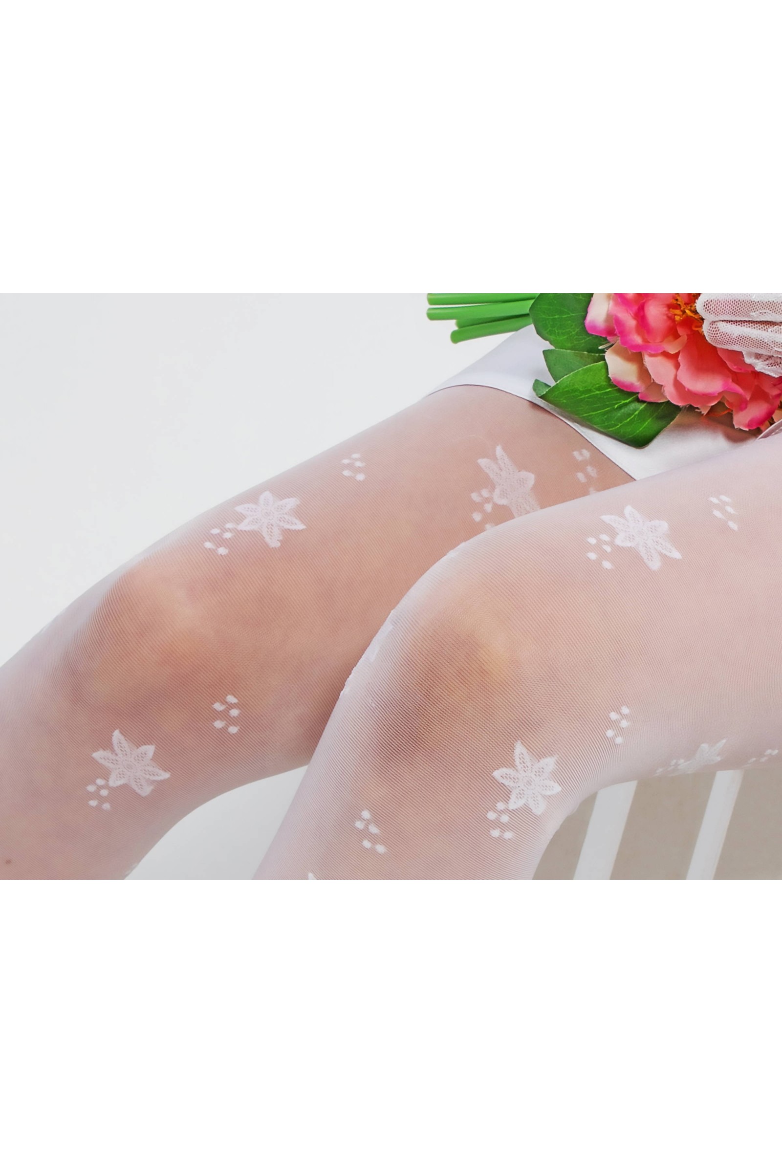 Elegante Kommunionsstrumpfhose - Sara G - obraz 1