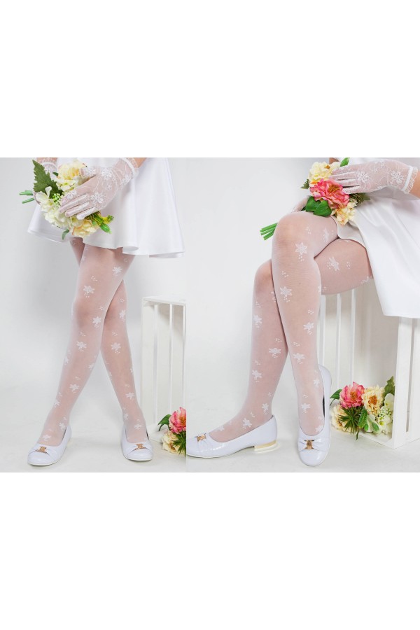 Elegante Kommunionsstrumpfhose - Sara G - obraz 2