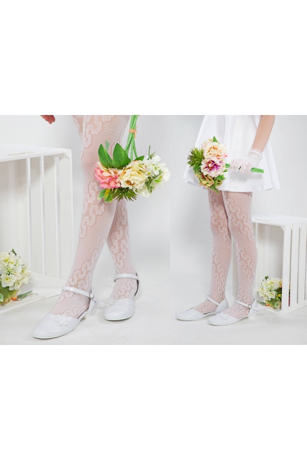 Elegante Kommunionsstrumpfhose - Beere - obraz 5