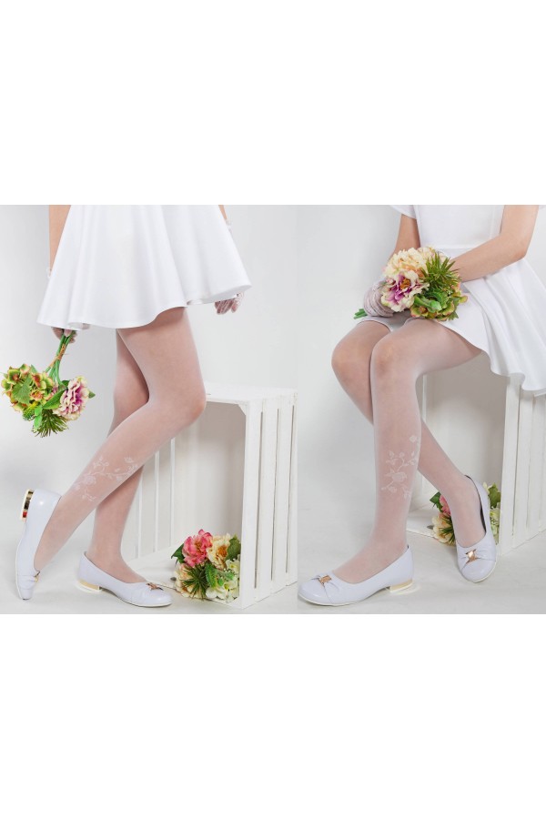 Elegante Kommunionsstrumpfhose - Patricia Motiv 3 - obraz 3