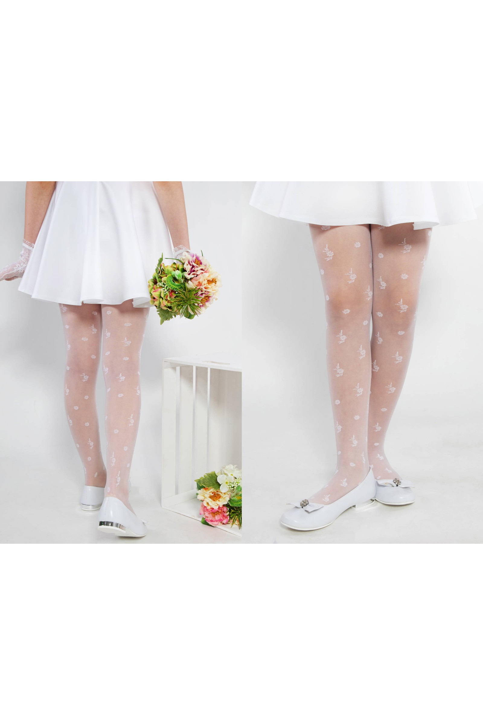 Elegante Kommunionsstrumpfhose - Patricia Motiv 4 - obraz 3