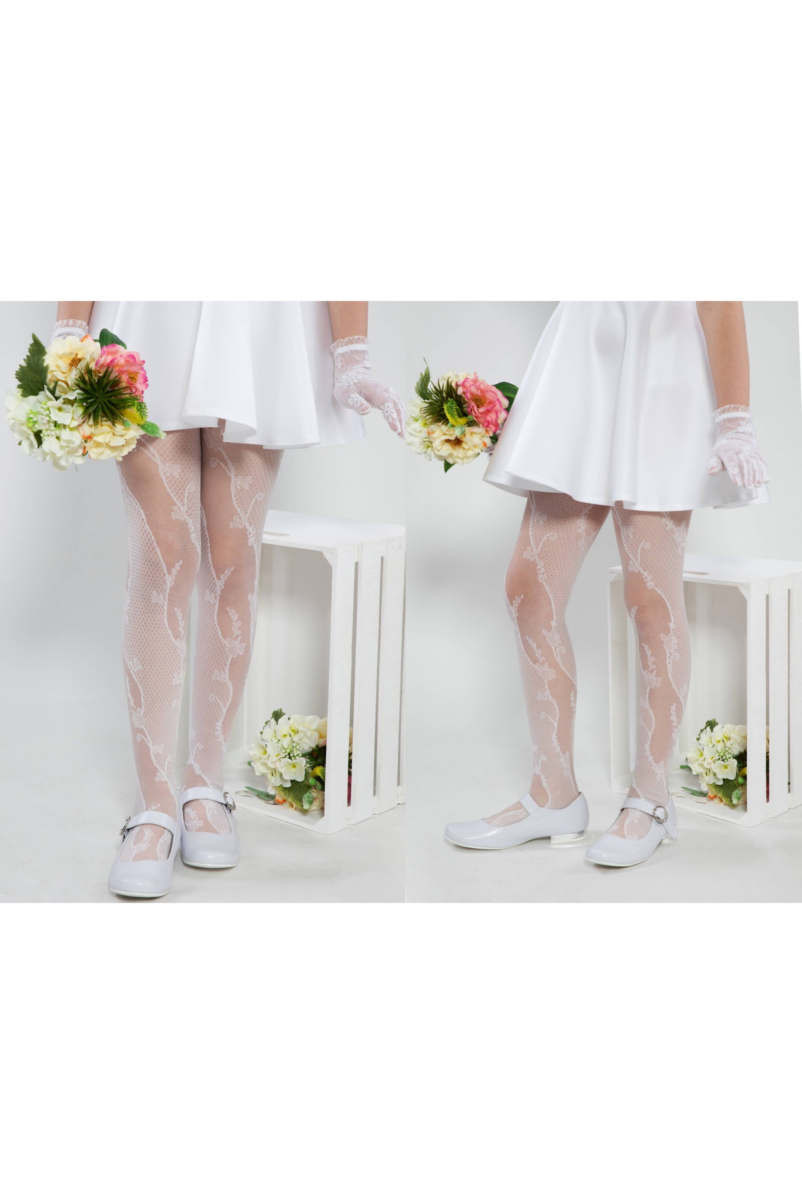 Elegante Kommunionsstrumpfhose - Laura - obraz 4