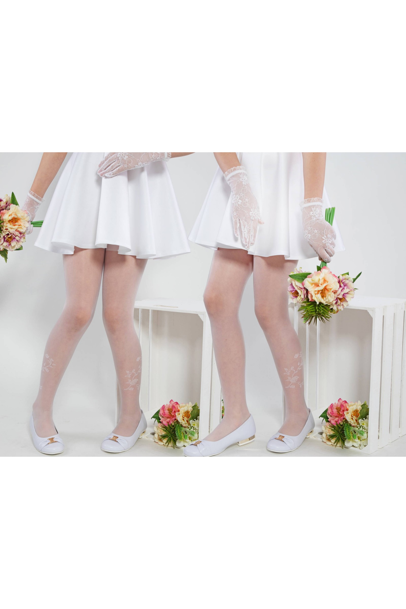 Elegante Kommunionsstrumpfhose - Patricia Motiv 3 - obraz 4