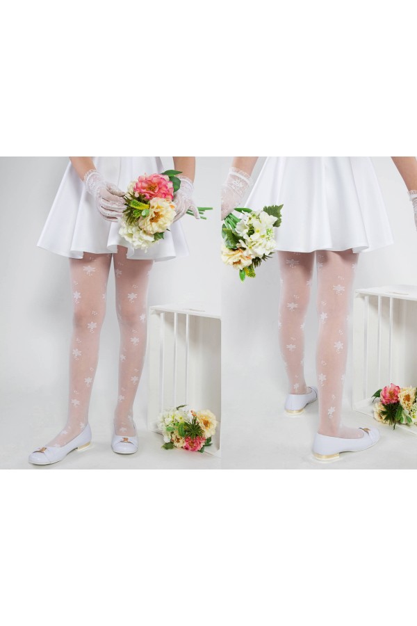 Elegante Kommunionsstrumpfhose - Sara G - obraz 3