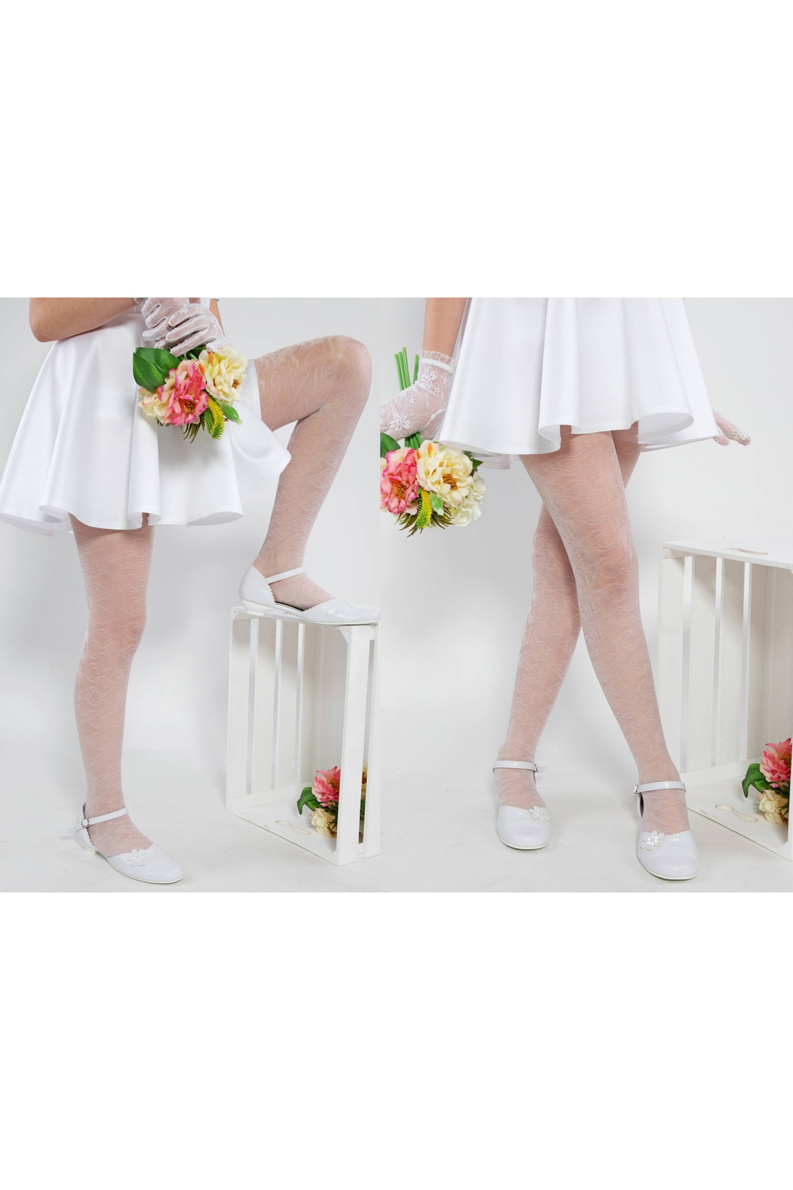 Elegante Kommunionsstrumpfhose - Suzi Motiv 2 - obraz 5