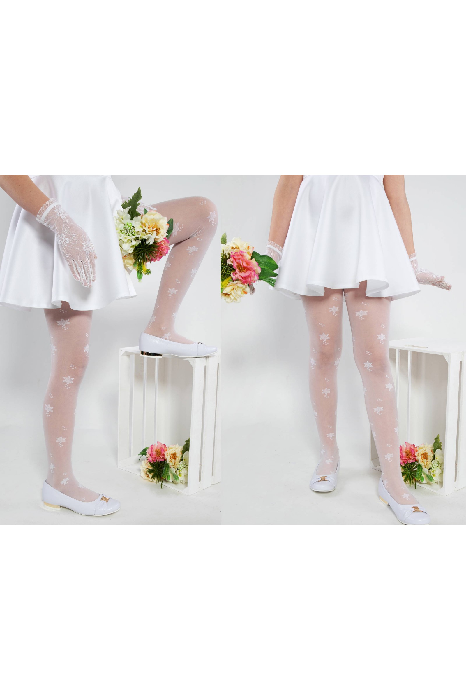 Elegante Kommunionsstrumpfhose - Sara G - obraz 5