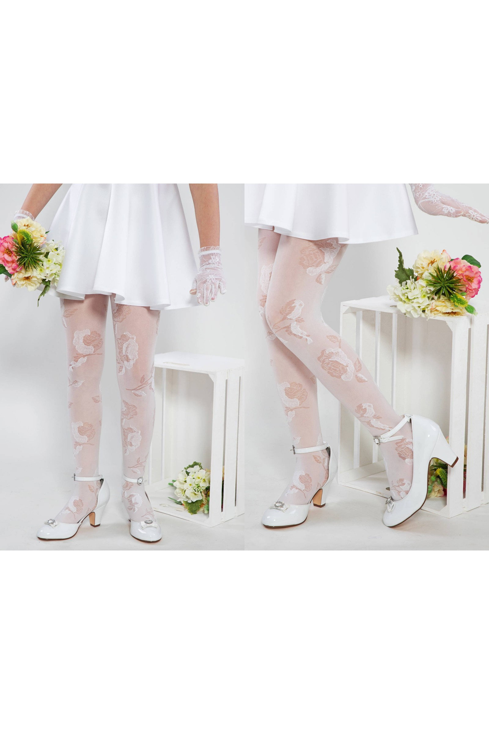 Elegante Kommunionsstrumpfhose - Amelia - obraz 5