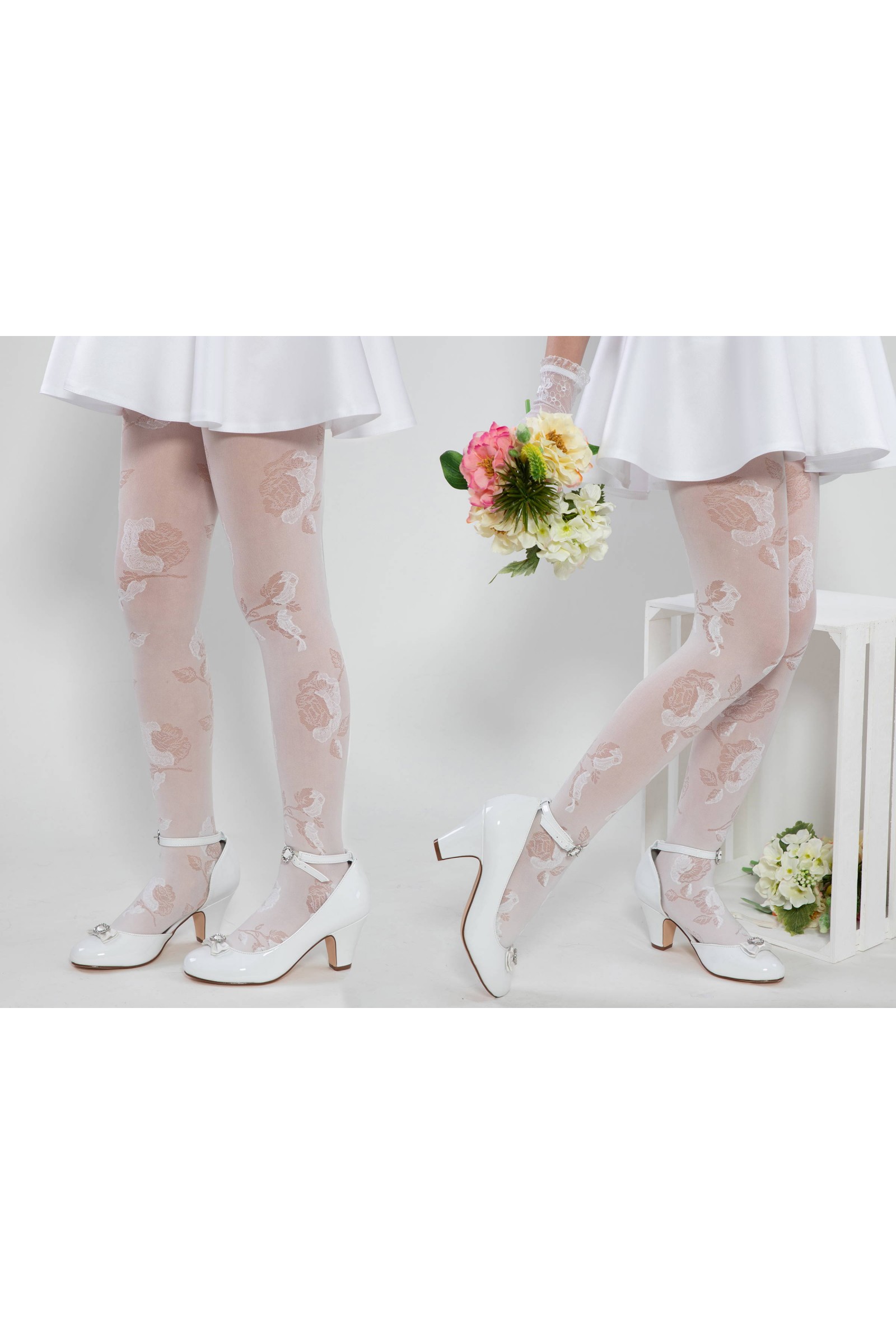 Elegante Kommunionsstrumpfhose - Amelia - obraz 6