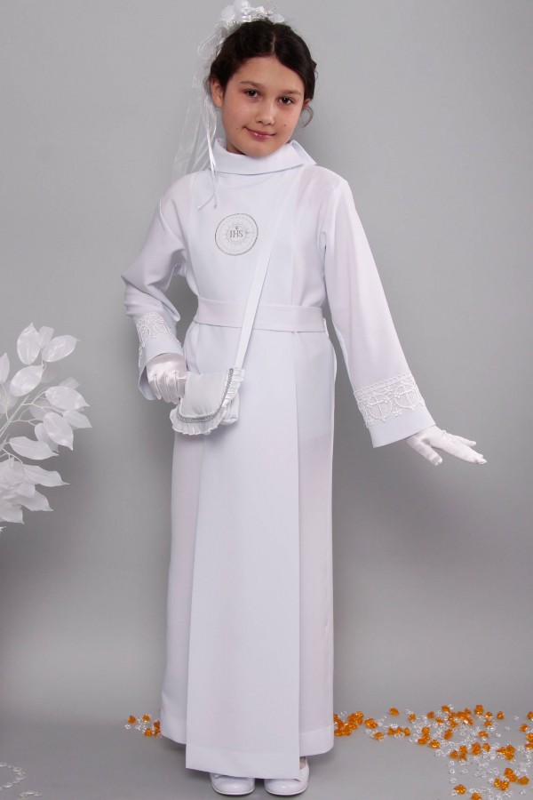 Kommunion albe mit guipure 16a/UK-K - obraz 1