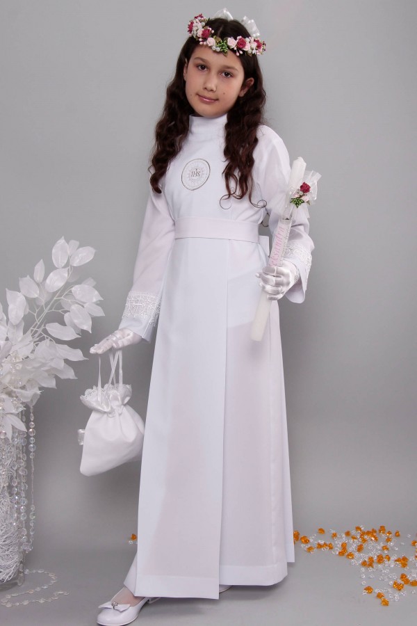 Kommunion albe mit guipure 13a/UK-K - obraz 2