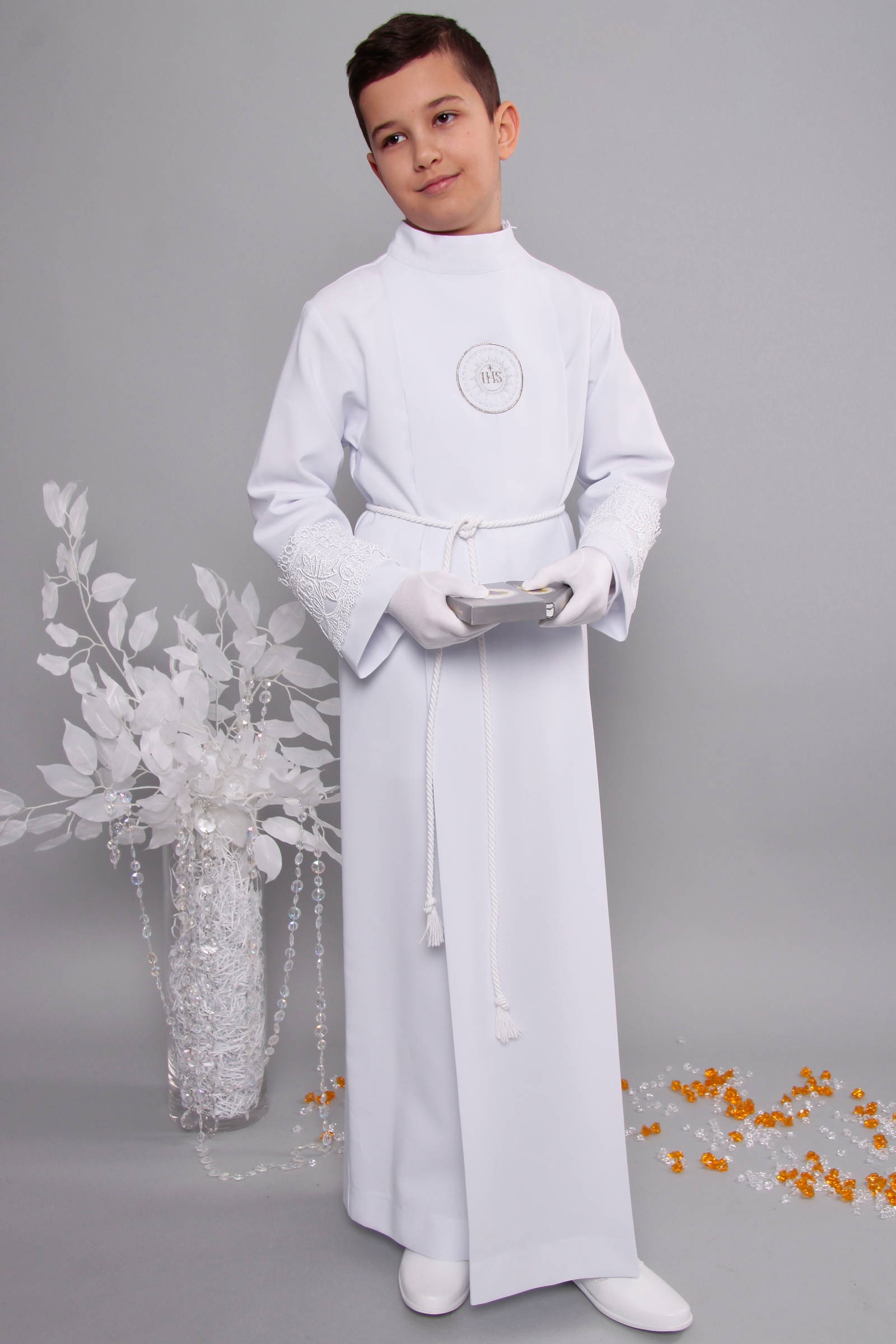 Kommunion albe mit guipure 11/UK-K - obraz 1