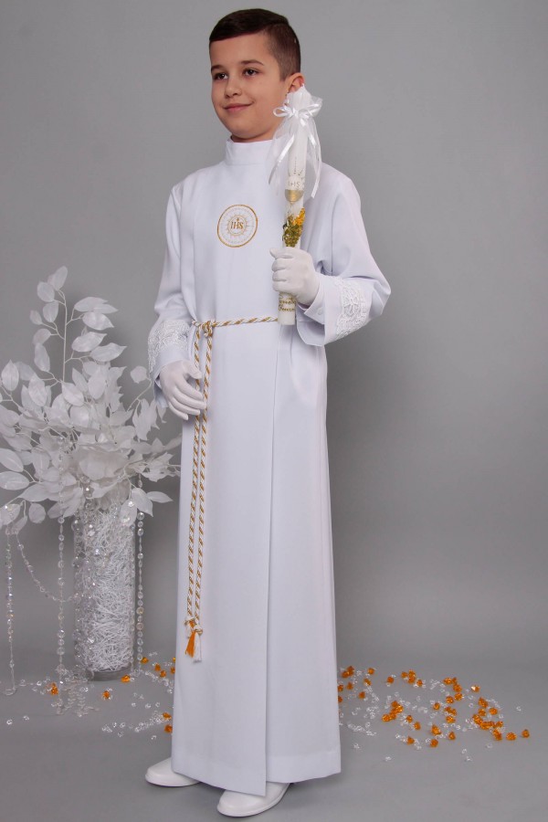 Kommunion albe mit guipure 12/UK-K - obraz 1