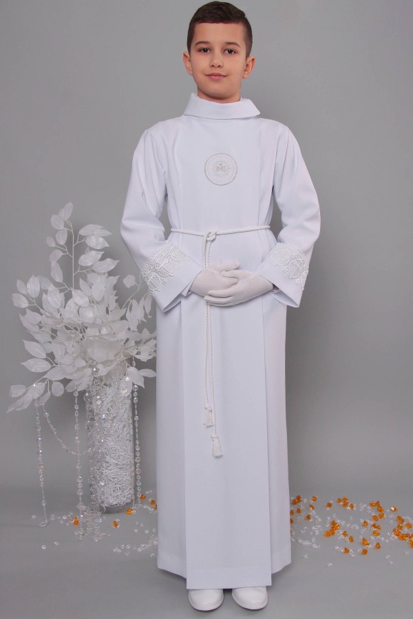 Kommunion albe mit guipure 16/UK-K - obraz 1