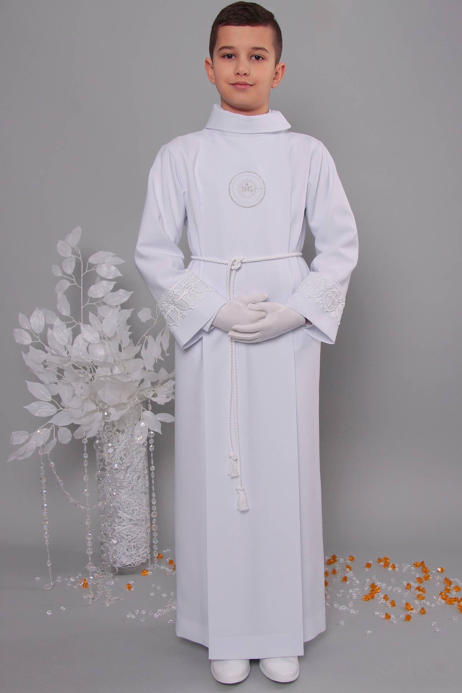 Kommunion albe mit guipure 16/UK-K - obraz 1