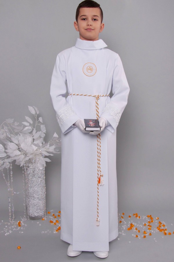 Kommunion albe mit guipure 18/UK-K - obraz 1