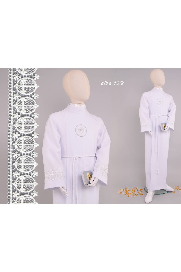 Kommunion albe mit guipure 13/UK-K - obraz 1