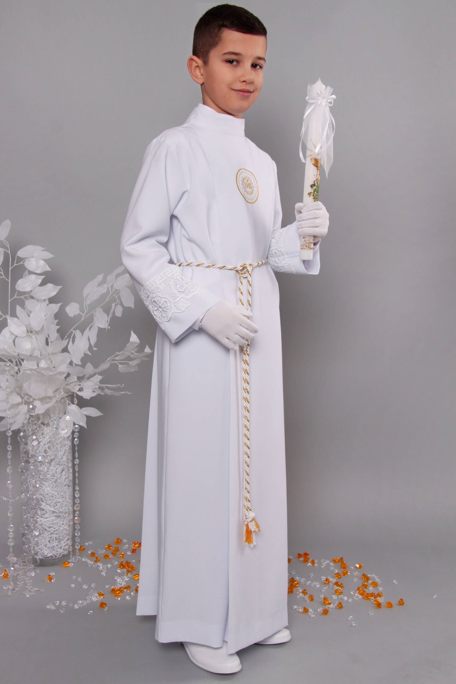 Kommunion albe mit guipure 12/UK-K - obraz 2