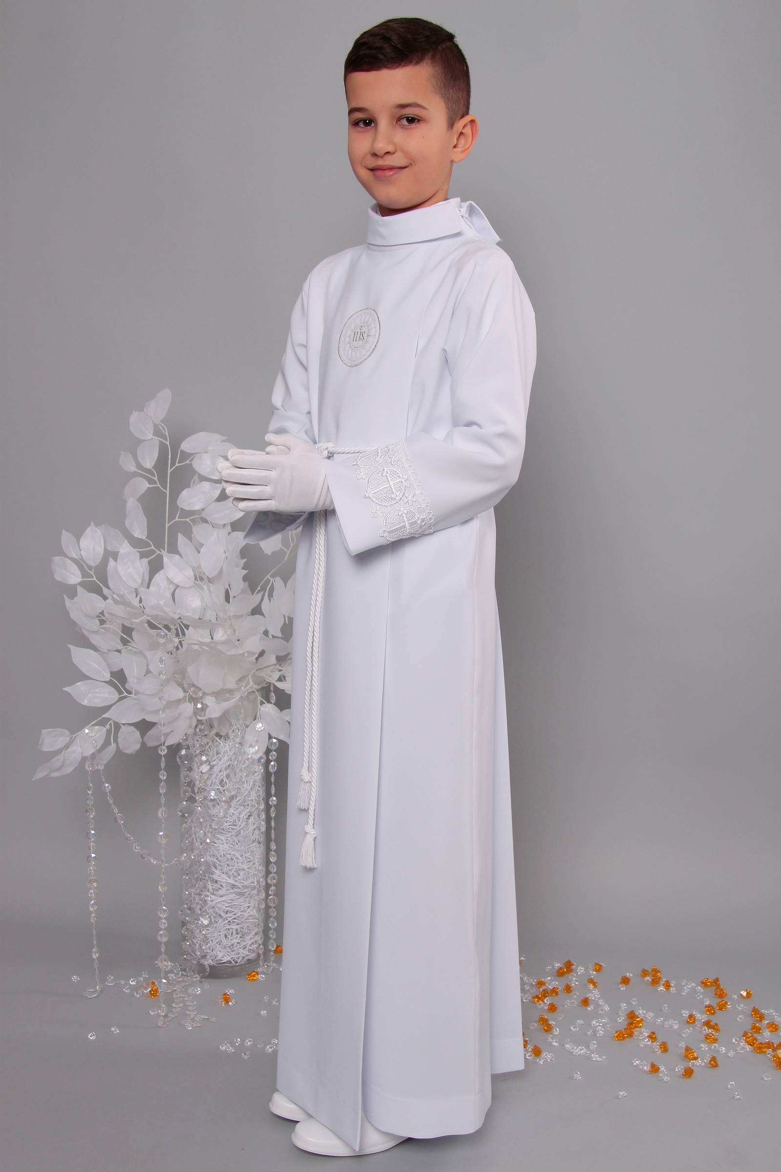 Kommunion albe mit guipure 16/UK-K - obraz 3