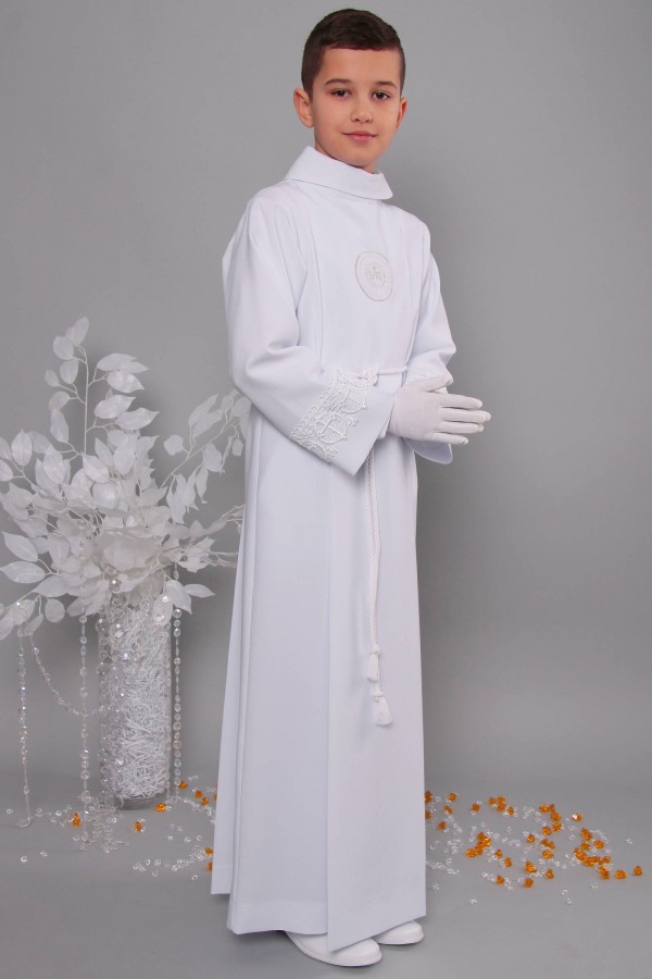 Kommunion albe mit guipure 16/UK-K - obraz 2