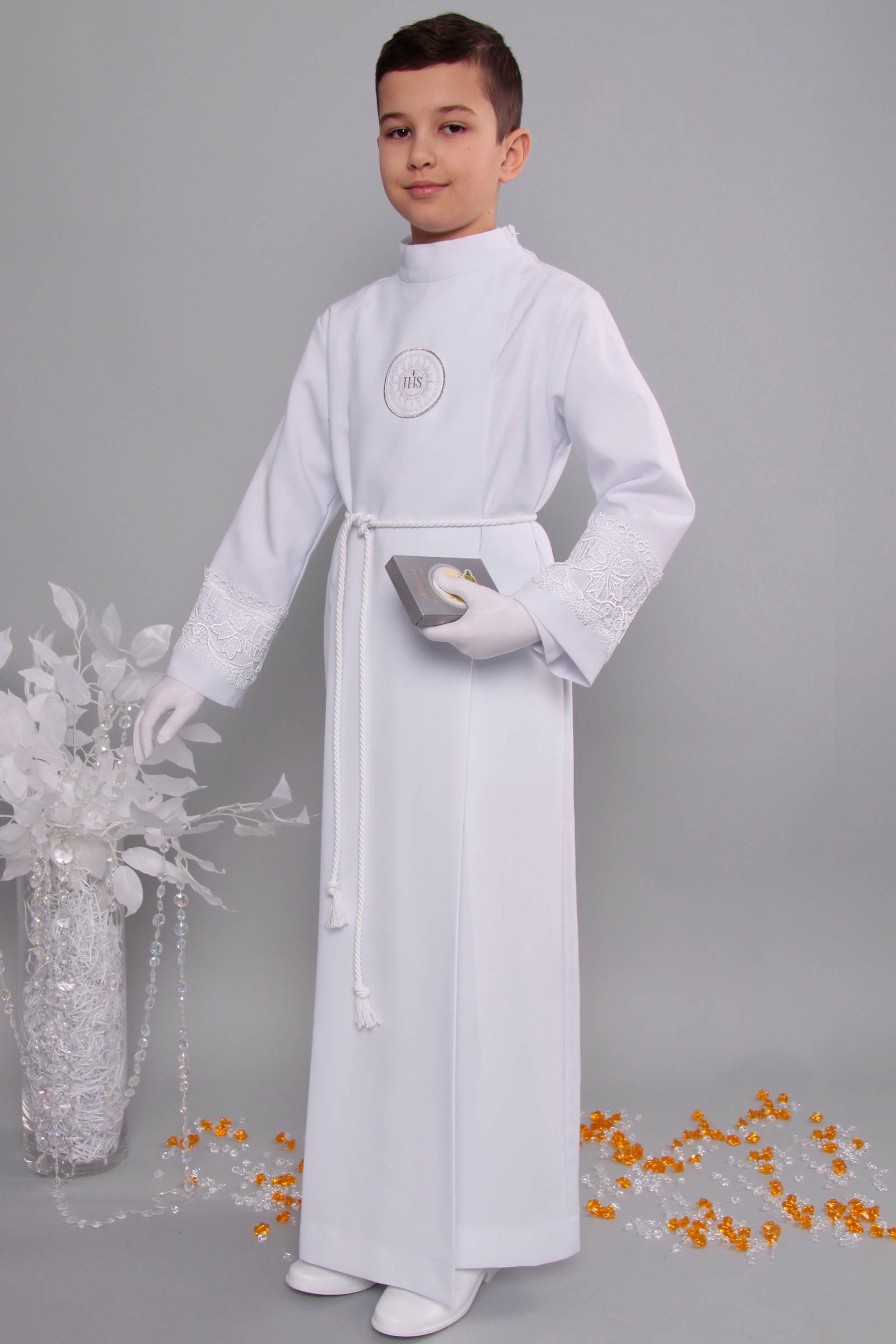 Kommunion albe mit guipure 11/UK-K - obraz 3