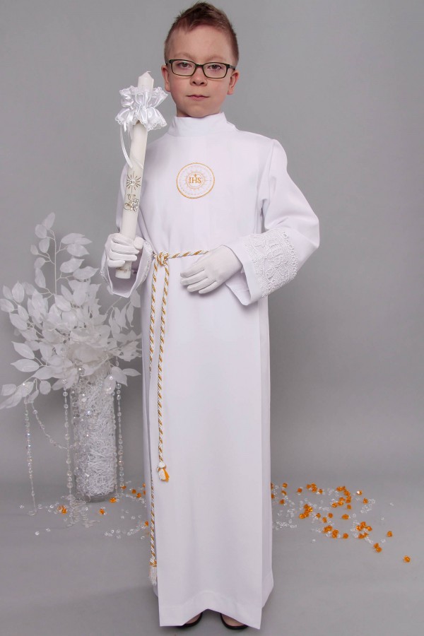 Kommunion albe mit guipure 8/UK-Z3 - obraz 2