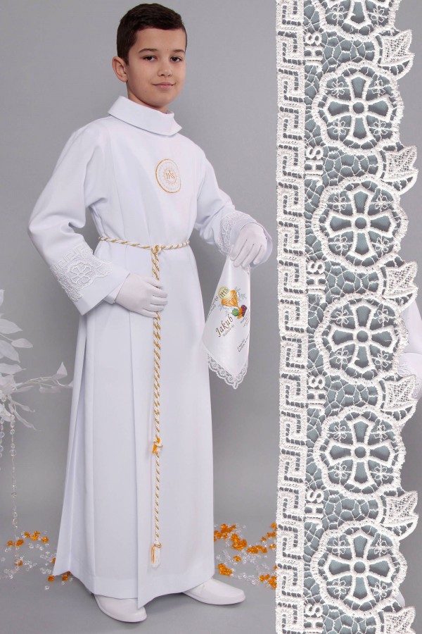 Kommunion albe mit guipure 13/UK-Z1 - obraz 1