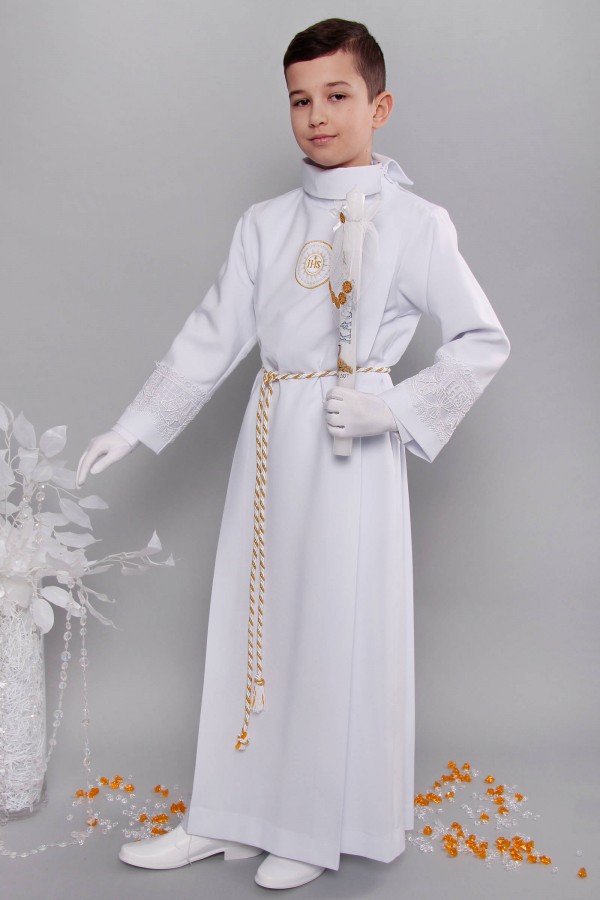 Kommunion albe mit guipure 13/UK-Z3 - obraz 2