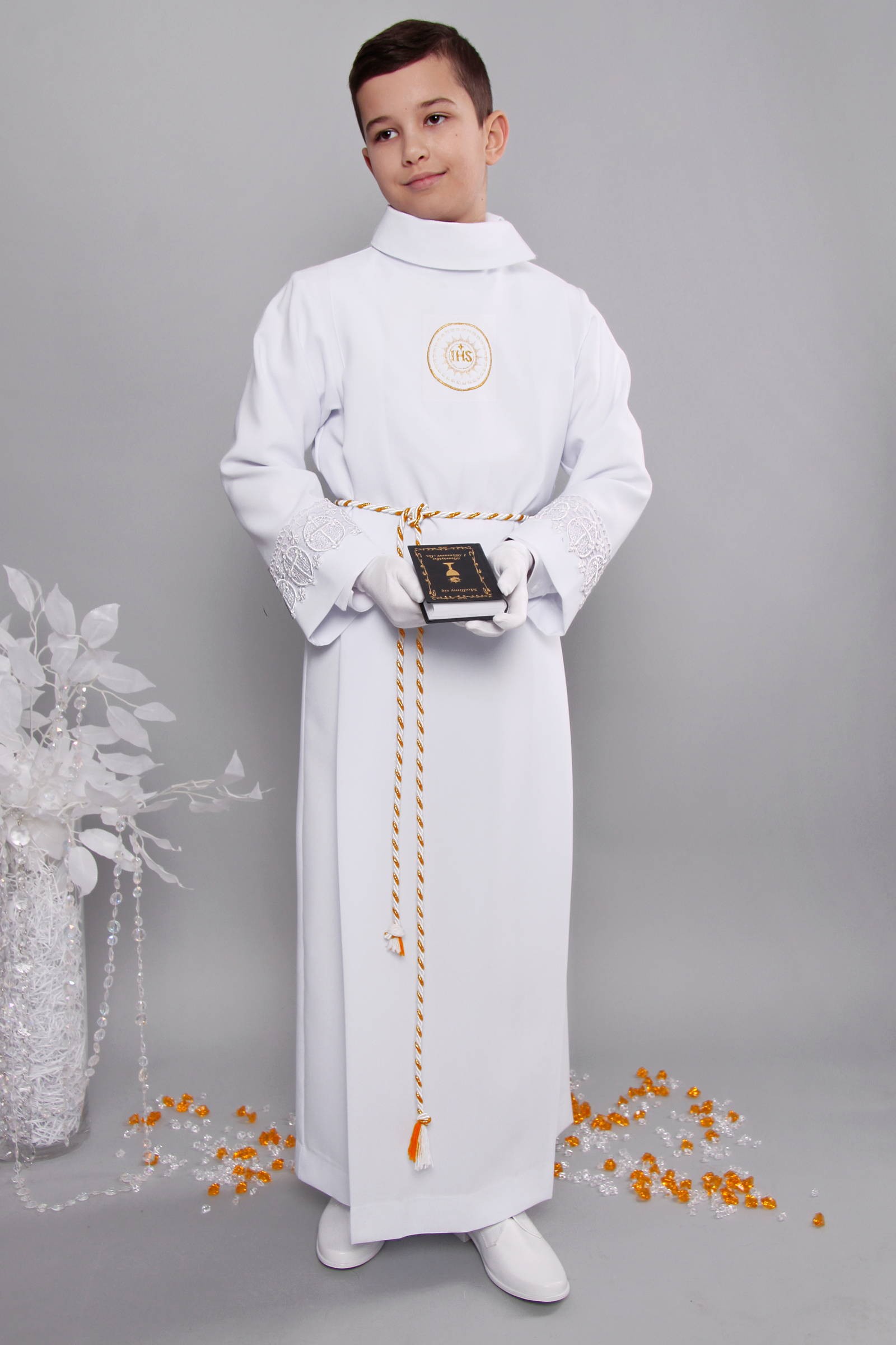 Kommunion albe mit guipure 13/UK-Z2 - obraz 2