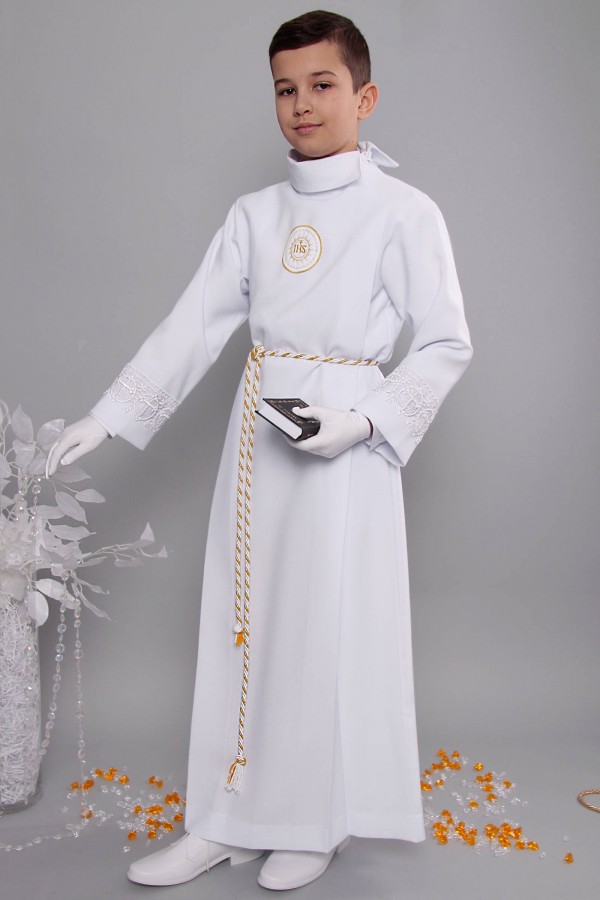 Kommunion albe mit guipure 13/UK-Z2 - obraz 3