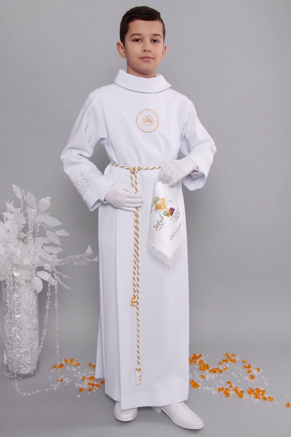 Kommunion albe mit guipure 13/UK-Z1 - obraz 2