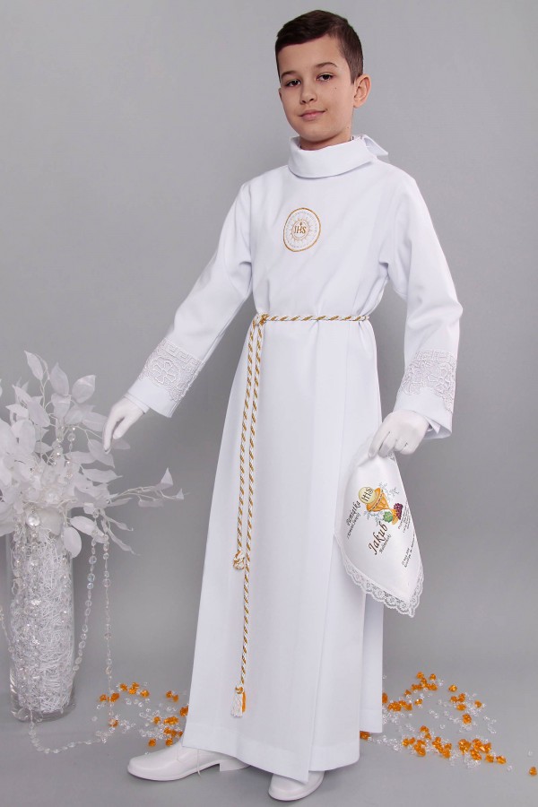 Kommunion albe mit guipure 13/UK-Z1 - obraz 3