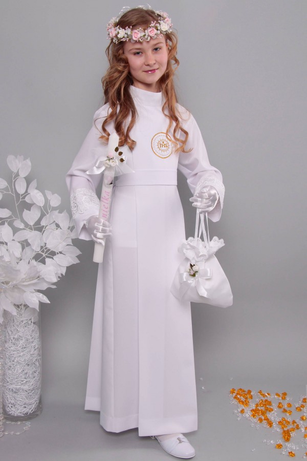 Kommunion albe mit guipure 12a/UK-K - obraz 3