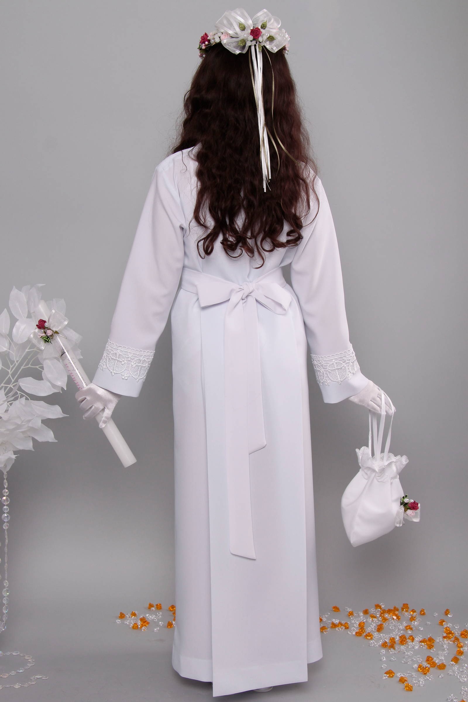 Kommunion albe mit guipure 13a/UK-K - obraz 4