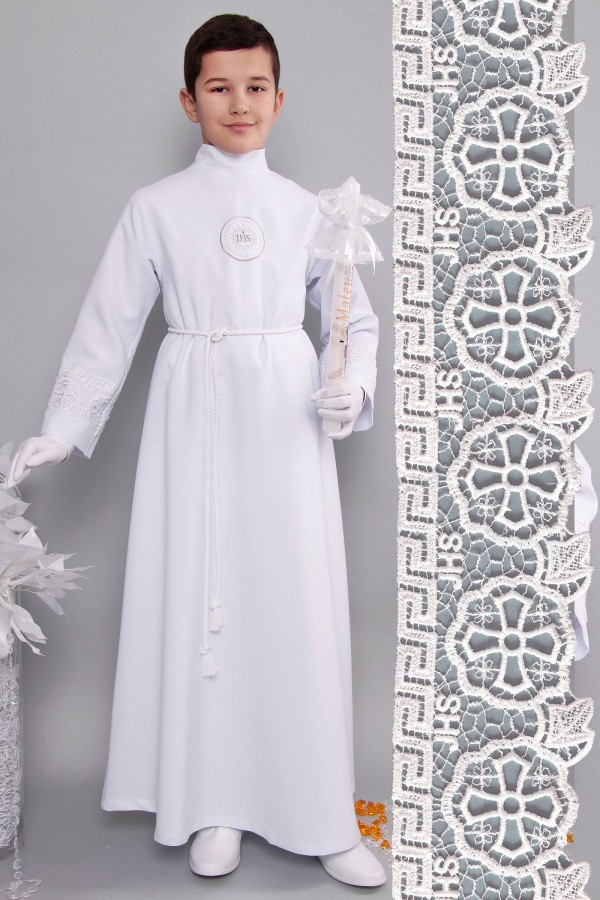 Kommunion albe mit guipure 14/UK-R1 - obraz 1