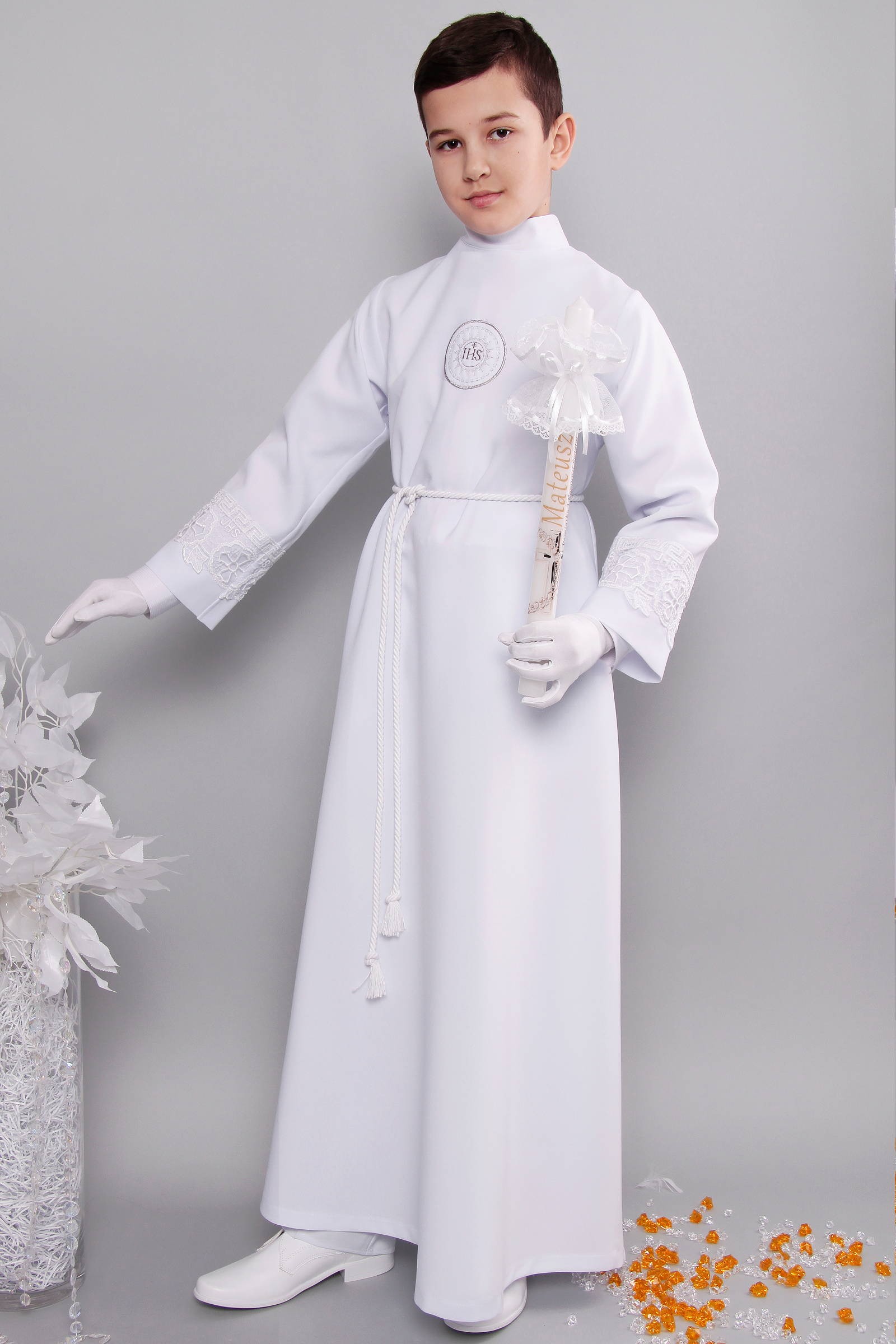 Kommunion albe mit guipure 14/UK-R1 - obraz 2