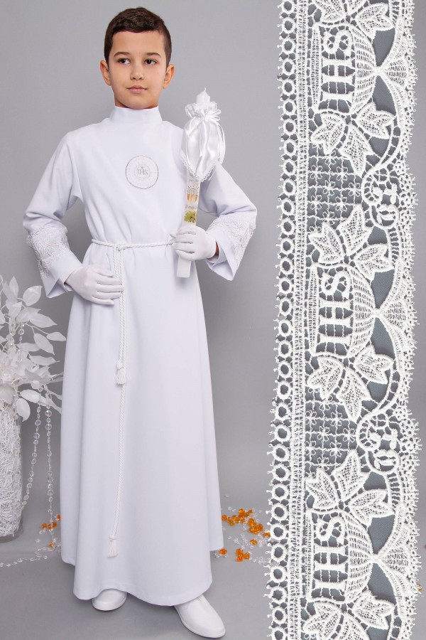 Kommunion albe mit guipure 14/UK-R3 - obraz 1