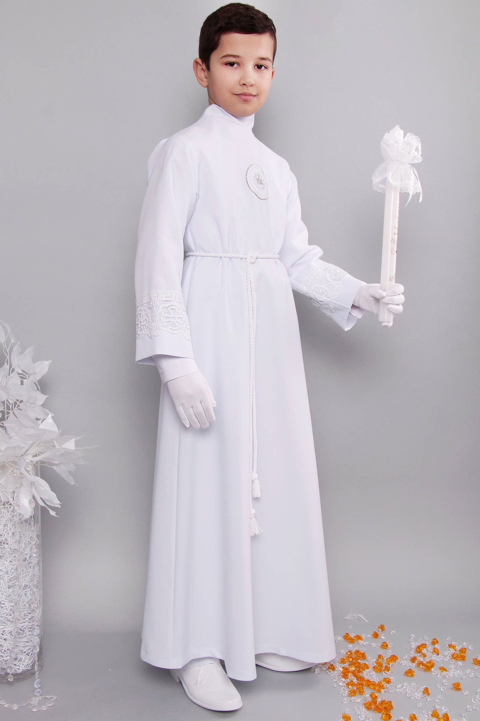 Kommunion albe mit guipure 14/UK-R1 - obraz 3