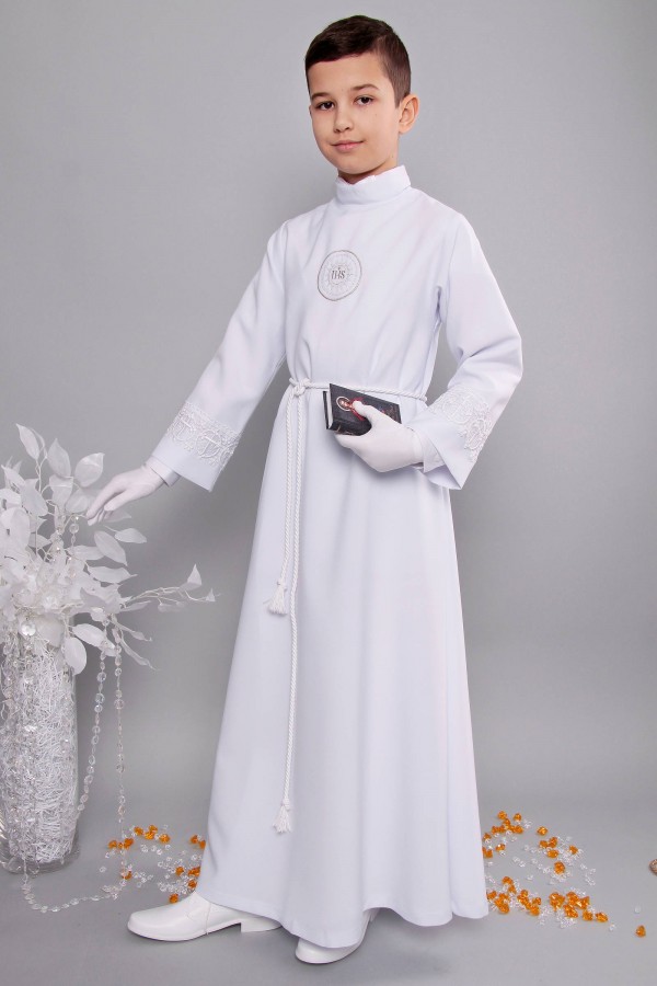 Kommunion albe mit guipure 14/UK-R2 - obraz 2