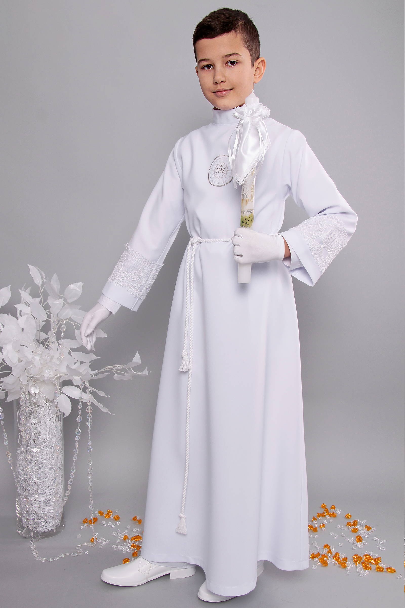 Kommunion albe mit guipure 14/UK-R3 - obraz 2