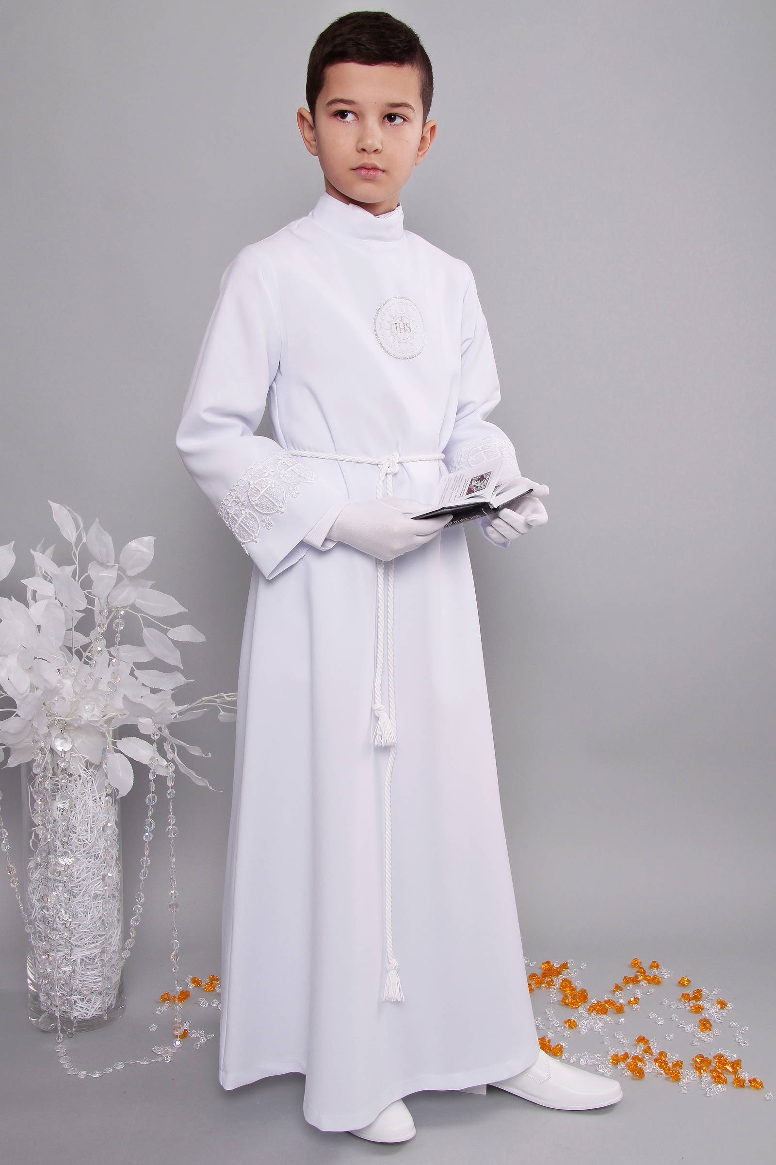 Kommunion albe mit guipure 14/UK-R2 - obraz 3