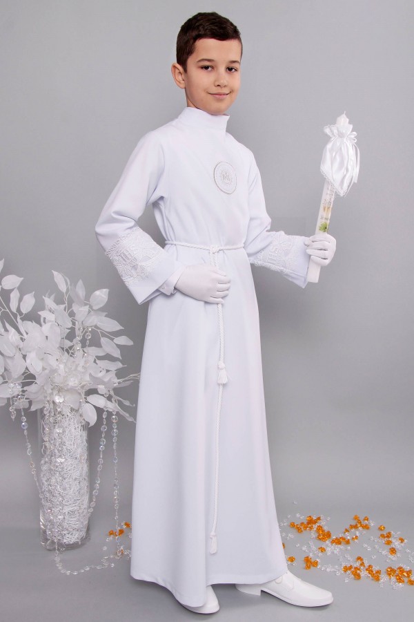 Kommunion albe mit guipure 14/UK-R3 - obraz 3