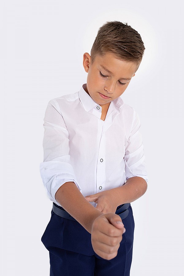 Kommunionshemd mit Zierknöpfen UK-1Ks/g slim TALIA - obraz 2
