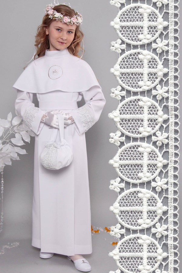 Kommunion albe mit guipure 3a/UK-KK - obraz 1
