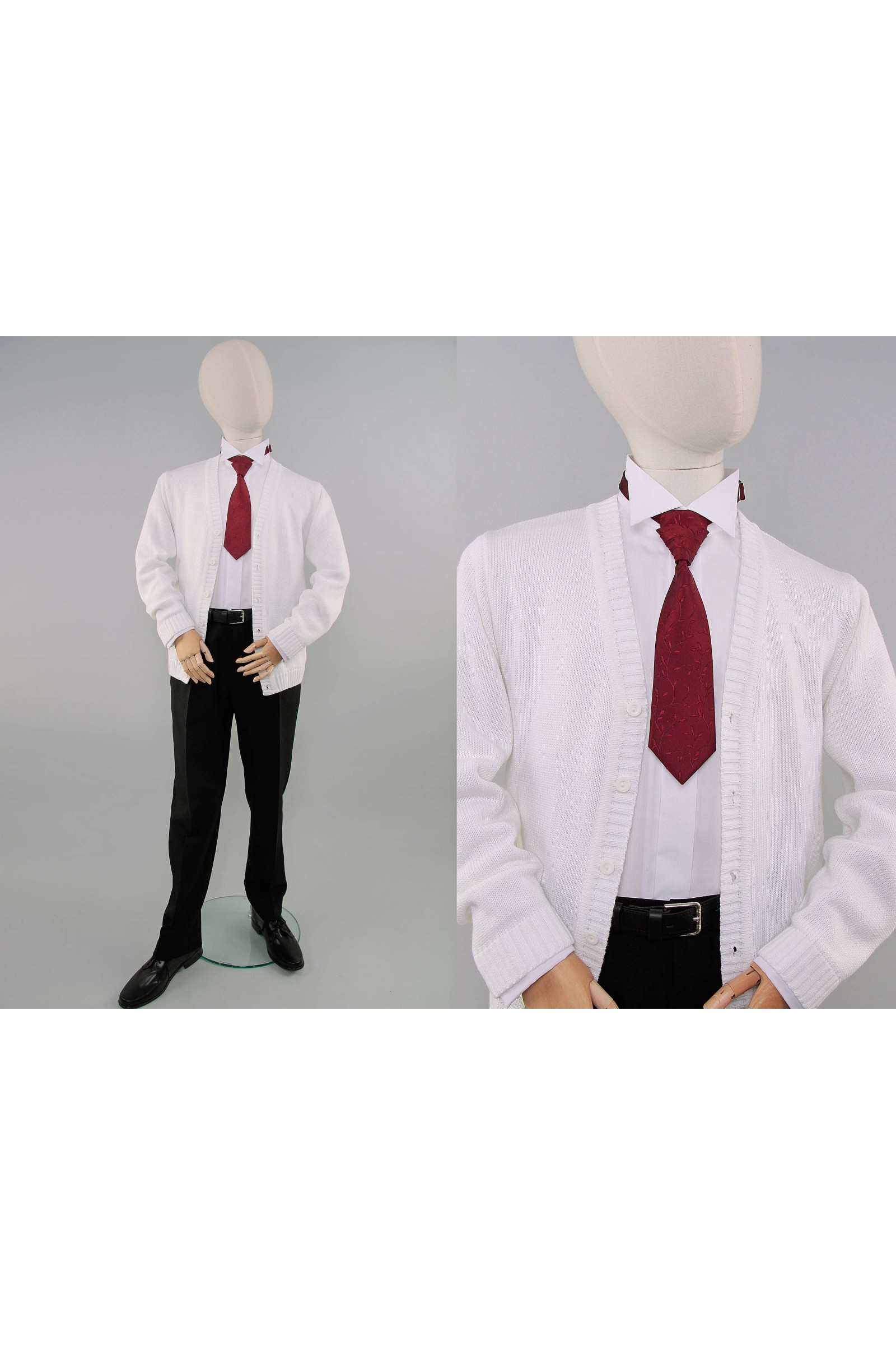 Kommunionskrawatte UK-KRbr2 kastanienbraun - obraz 2