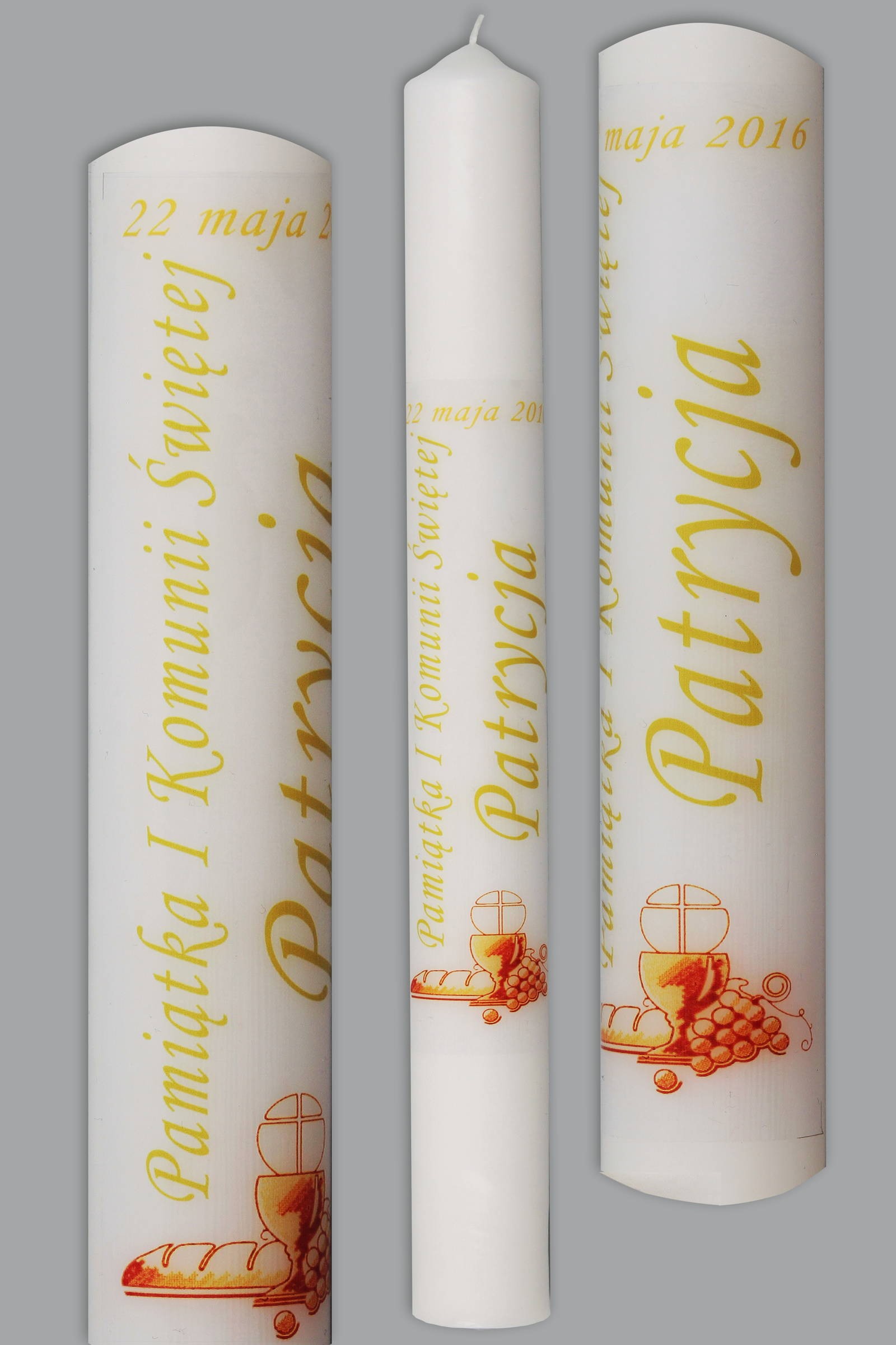 Kommunionkerze zur Personalisierung UK-SW-KN1a/dz - obraz 0